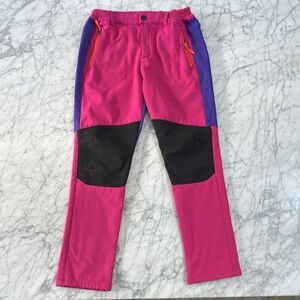 Girl’s outdoor snow fleece Colorblock lined pants Sz 10/12 Y